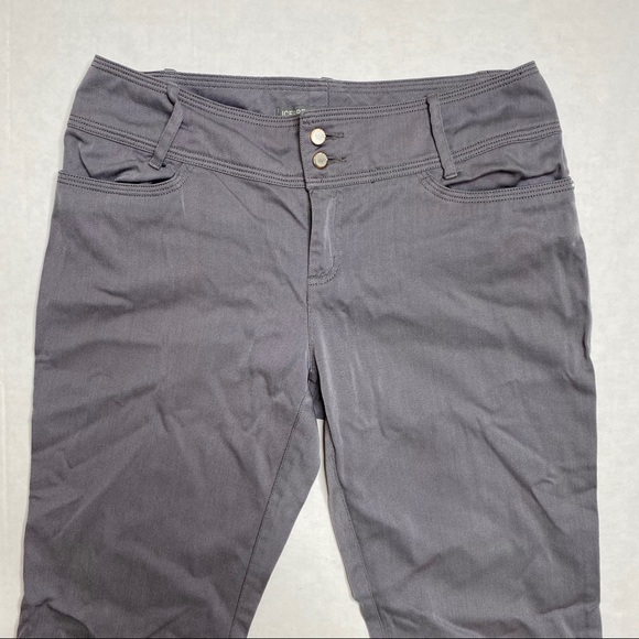 ICEBREAKER Marino Gray Wool Vista Bootleg Travel Pants Sz: 10 - Picture 3 of 9